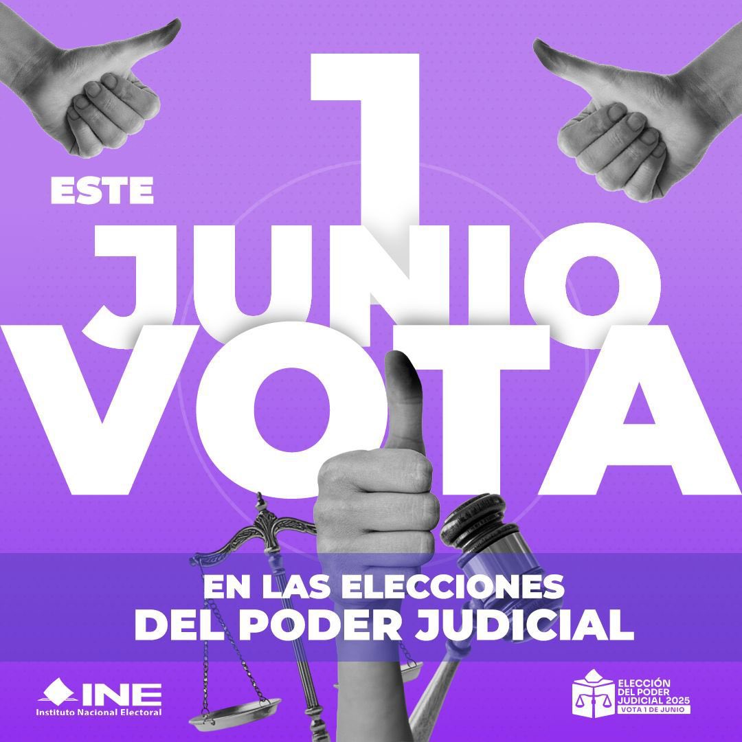 Este 1 de junio vota. Foto: INE