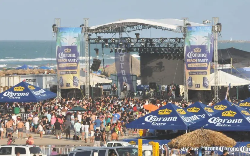 Playazo en Playa Miramar. Foto: Redes Sociales
