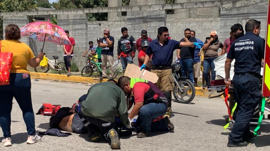 Son los héroes de Altamira: Bomberos voluntarios auxiliaron a abuelito atropellado 