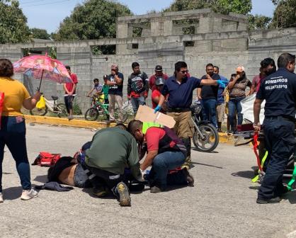 Son los héroes de Altamira: Bomberos voluntarios auxiliaron a abuelito atropellado 