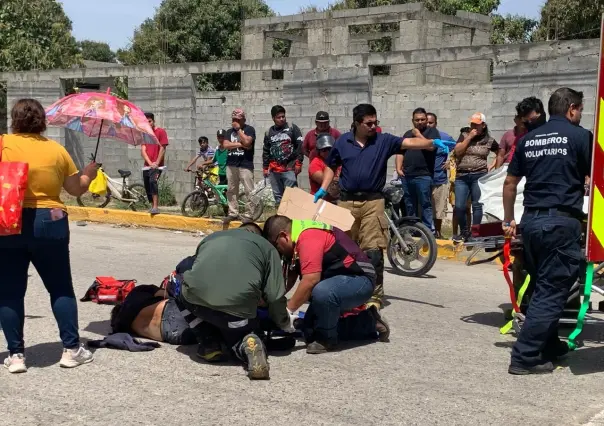 Son los héroes de Altamira: Bomberos voluntarios auxiliaron a abuelito atropellado 