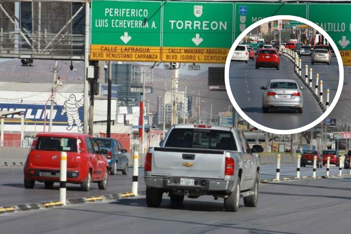 Postes delimitadores de carriles en Saltillo / Fotos: Pablo Garduño | Canva