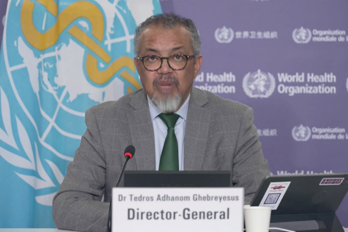 Tedros Adhanom Ghebreyesus. Captura de pantalla: X (@WHO)