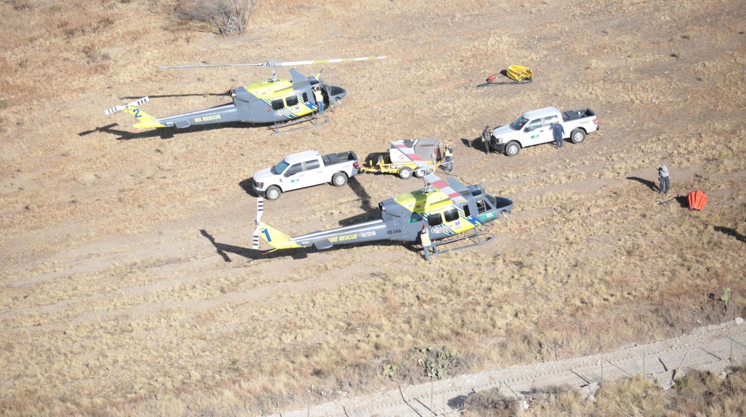 Incendio en las sierras de los lirios y el tunal casi liquidado. Fotos de Protección Civil.