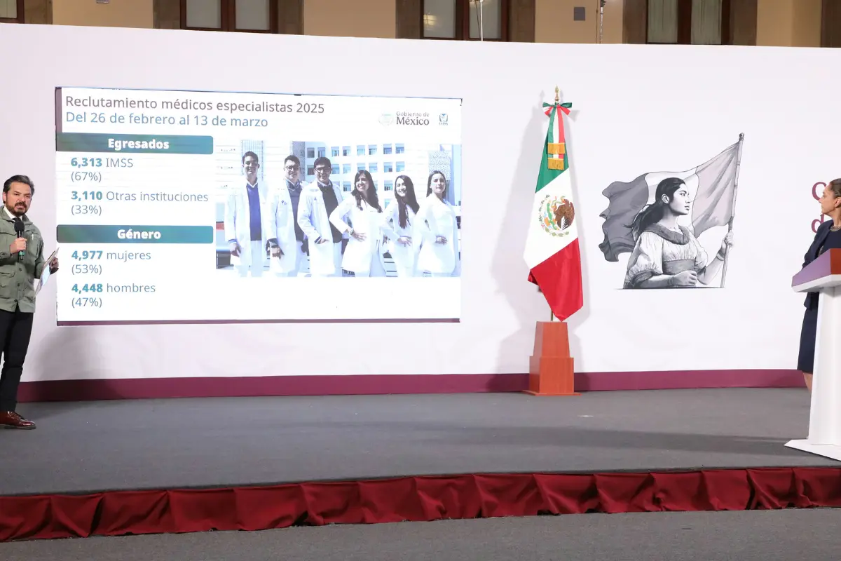 El IMSS en 21 estados del país tienen el 100 por ciento de sus vacantes médicas cubiertas, informó Zoé Robledo. Foto: IMSS