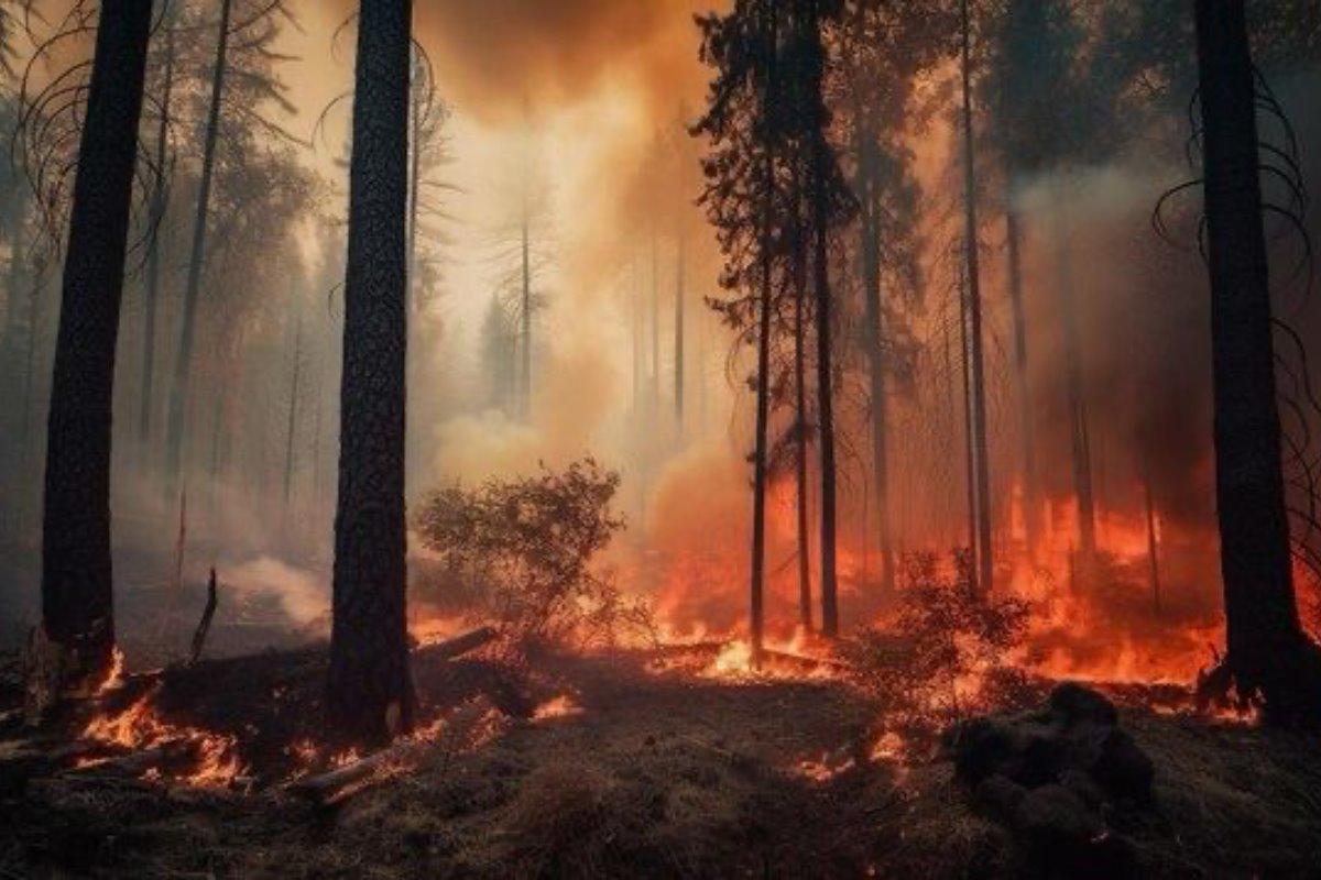 Imagen ilustrativa de un incendio forestal. Foto: Freepik