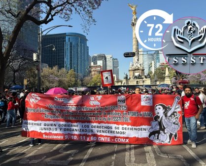 CNTE y SNTE: sigue paro y marcha en CDMX tras retiro de reforma del ISSSTE