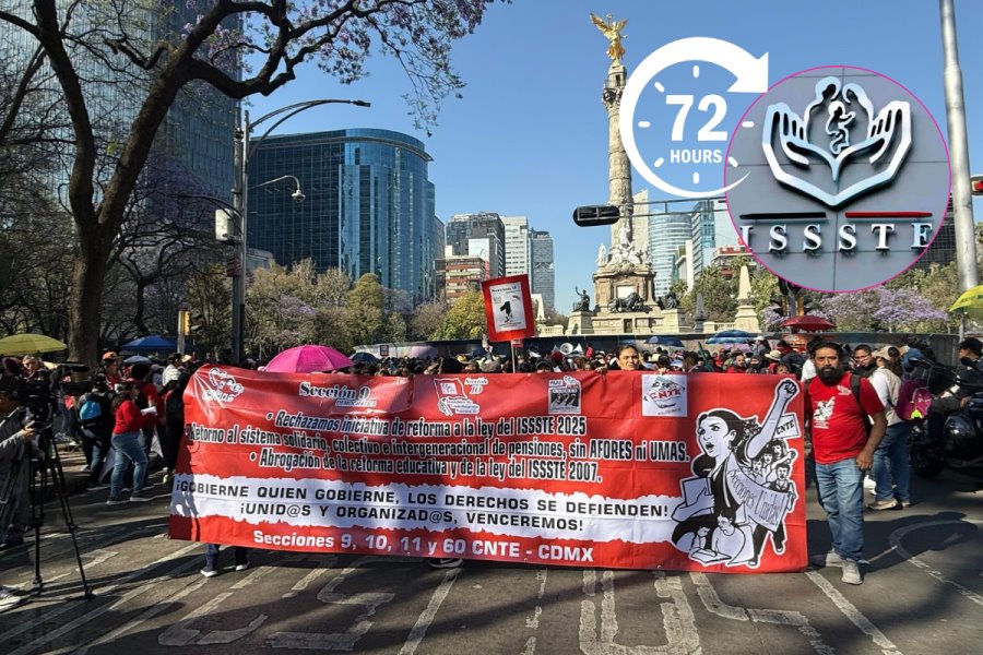 CNTE y SNTE: sigue paro y marcha en CDMX tras retiro de reforma del ISSSTE