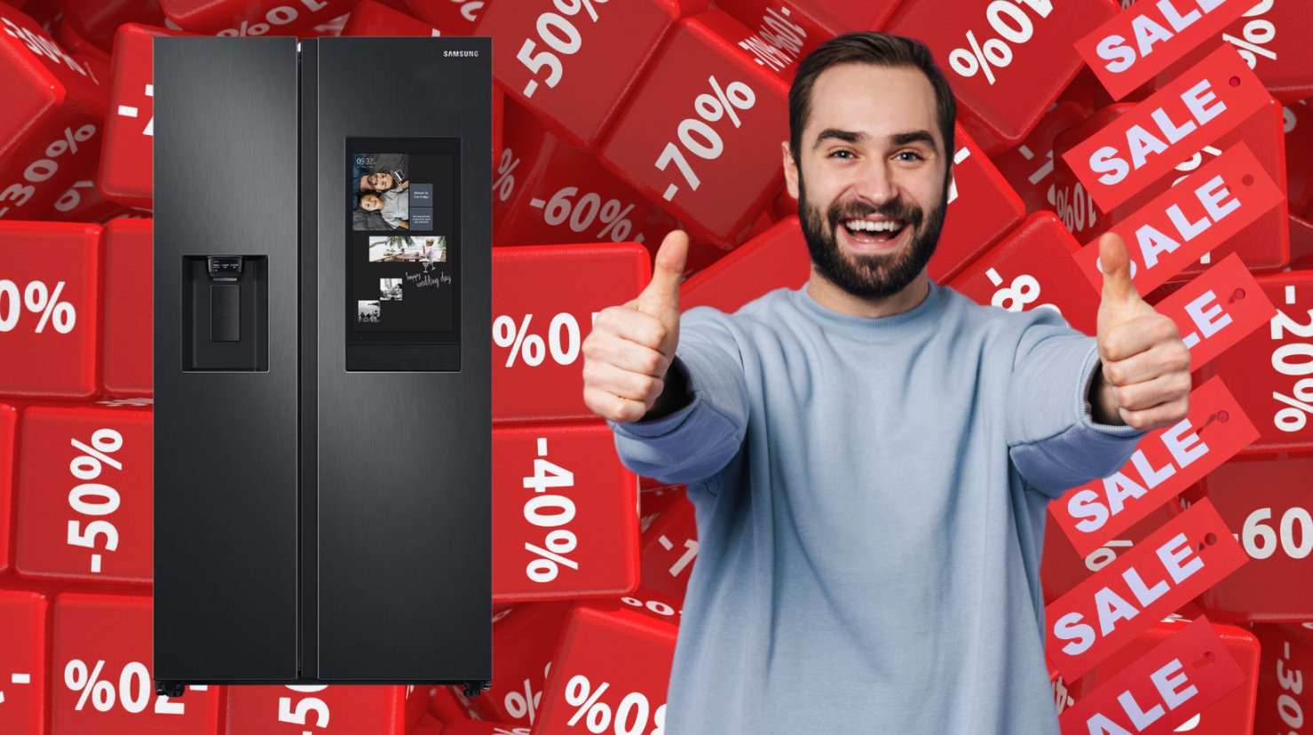 Liverpool tiene esta refrigerador Samsung con más del 30% de descuento. Foto: Canva | Liverpool.