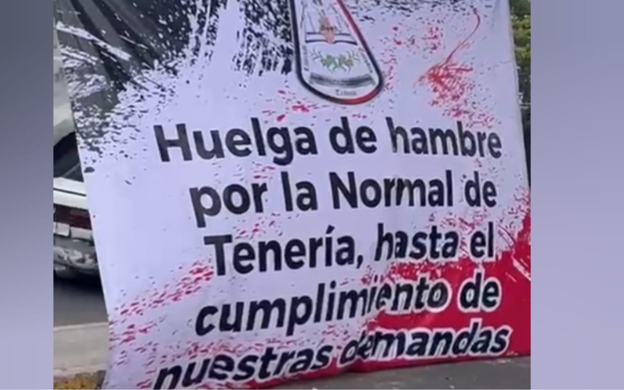 Estudiantes de Tenería demandan el cumplimiento de los acuerdos de octubre de 2024. Foto: POSTA