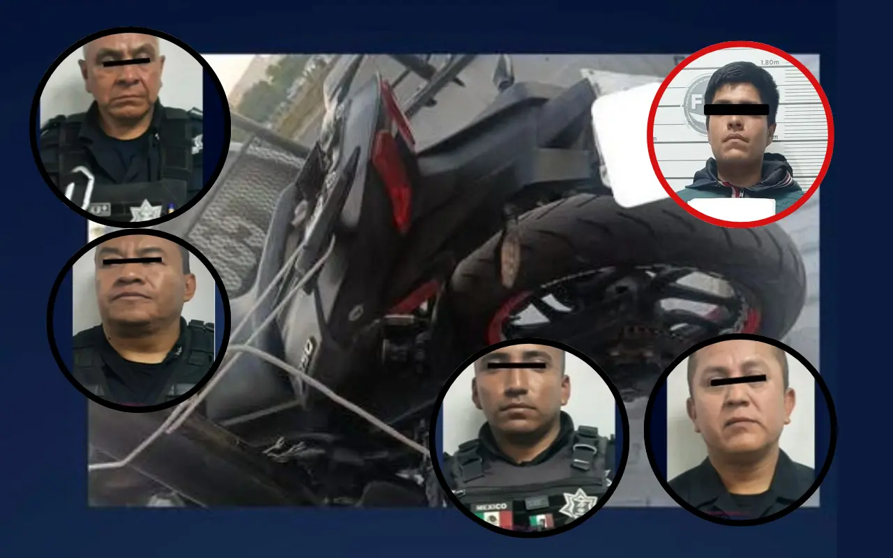 Policías de Neza detienen a policías de Chimalhuacán por extorsionar. Foto: Cortesía