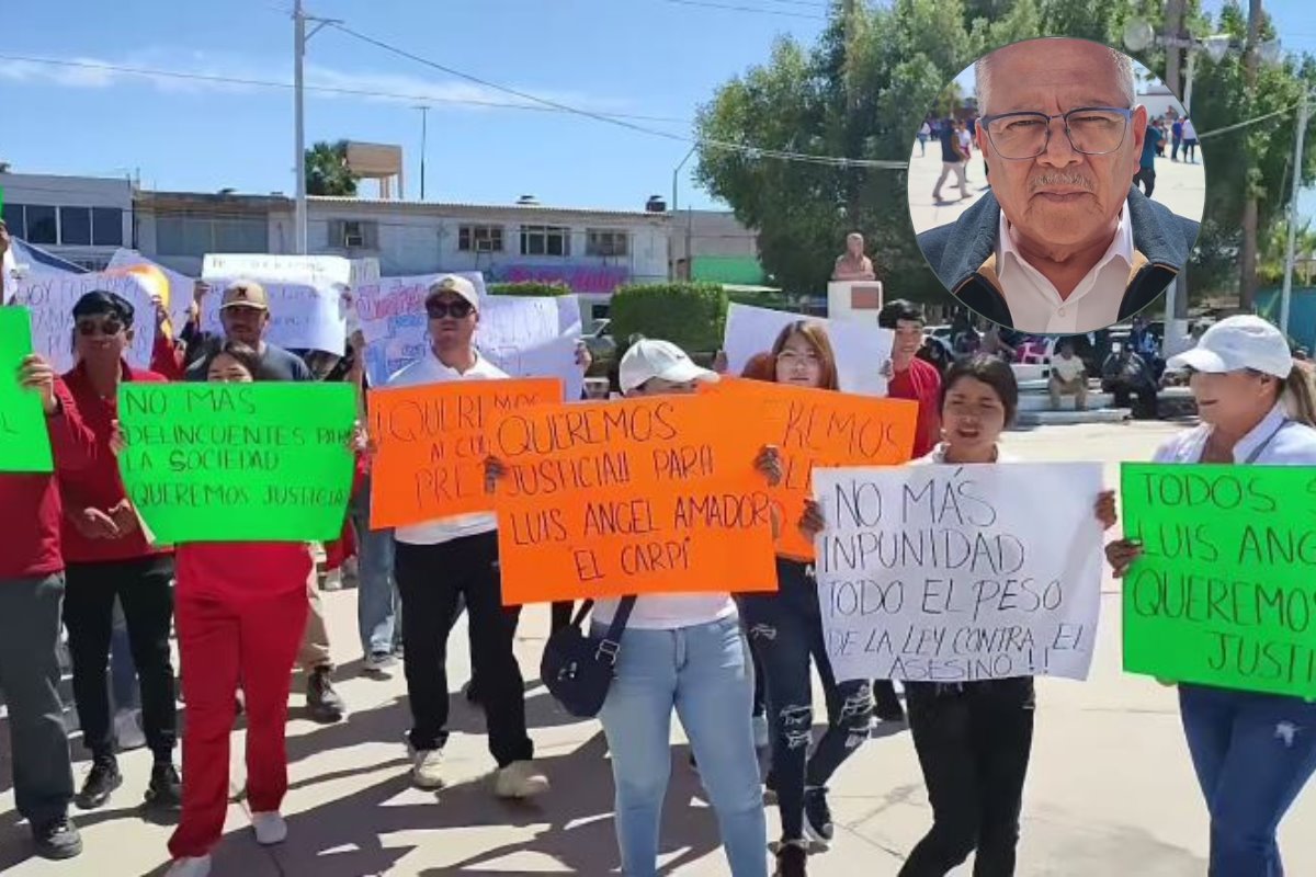 Roberto Pantoja Castro recibió hoy a los dolientes de Luis Ángel, el joven asesinado en Comondú. Fotos: Facebook de Arturo Corona.