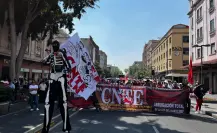¿Cuántos docentes de la CNTE participaron en el plantón y marcha al Zócalo de CDMX?