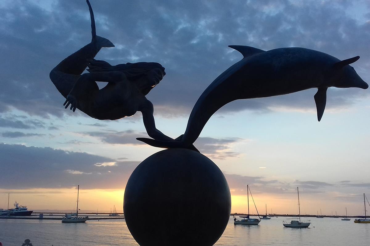 Increíbles atardeceres en el Malecón de La Paz. Foto: Modesto Peralta Delgado.