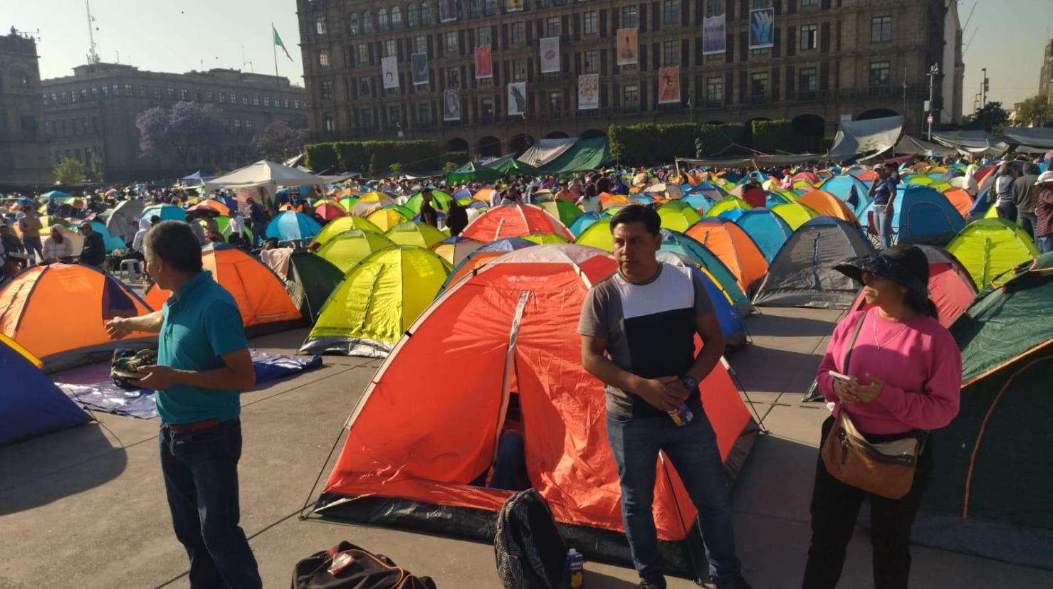 Marcha de la CNTE en CDMX.    Foto: FB (Coordinadora Nacional de Trabajadores de la Educación)