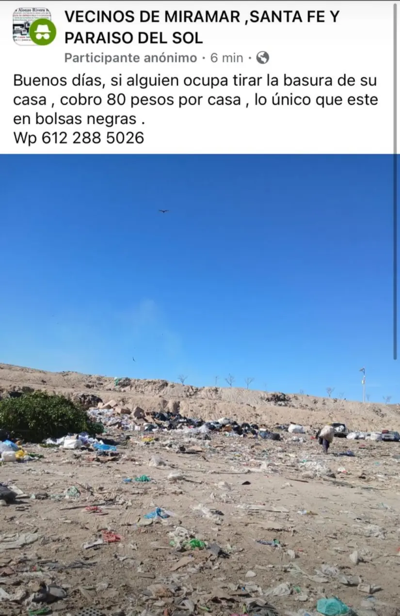 Foto: Vecinos de  Miramar,  Santa Fe y Paraíso del Sol / Facebook.