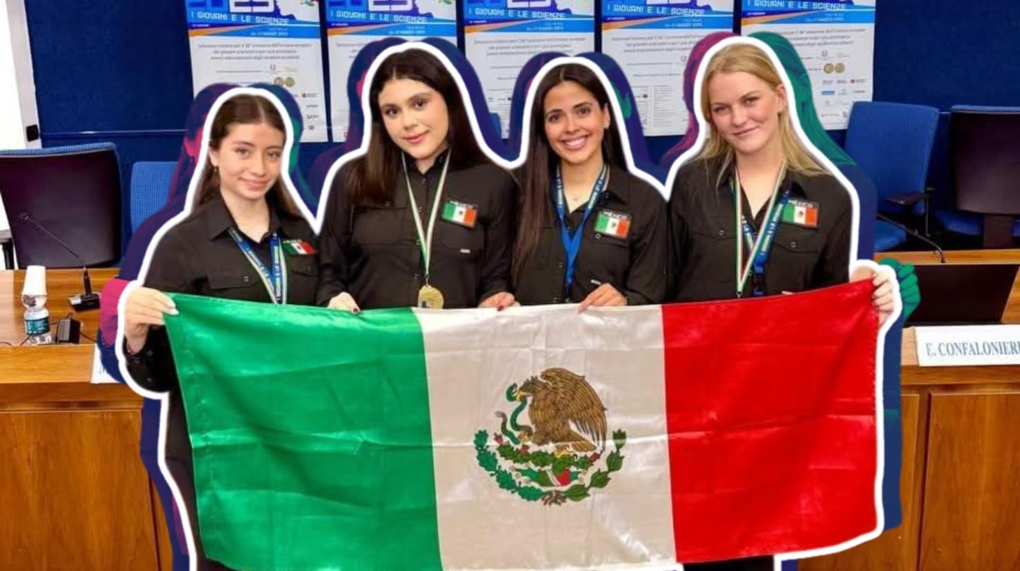 El invento de las estudiantes de Baja California Sur, que alerta sobre el peligro en los arroyos durante las lluvias fuertes, les permitió ganar el primer lugar. Foto: Facebook / Víctor Castro