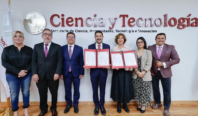 Secihti e ISSSTE firman convenio para impulsar el sector salud. Foto: ISSSTE