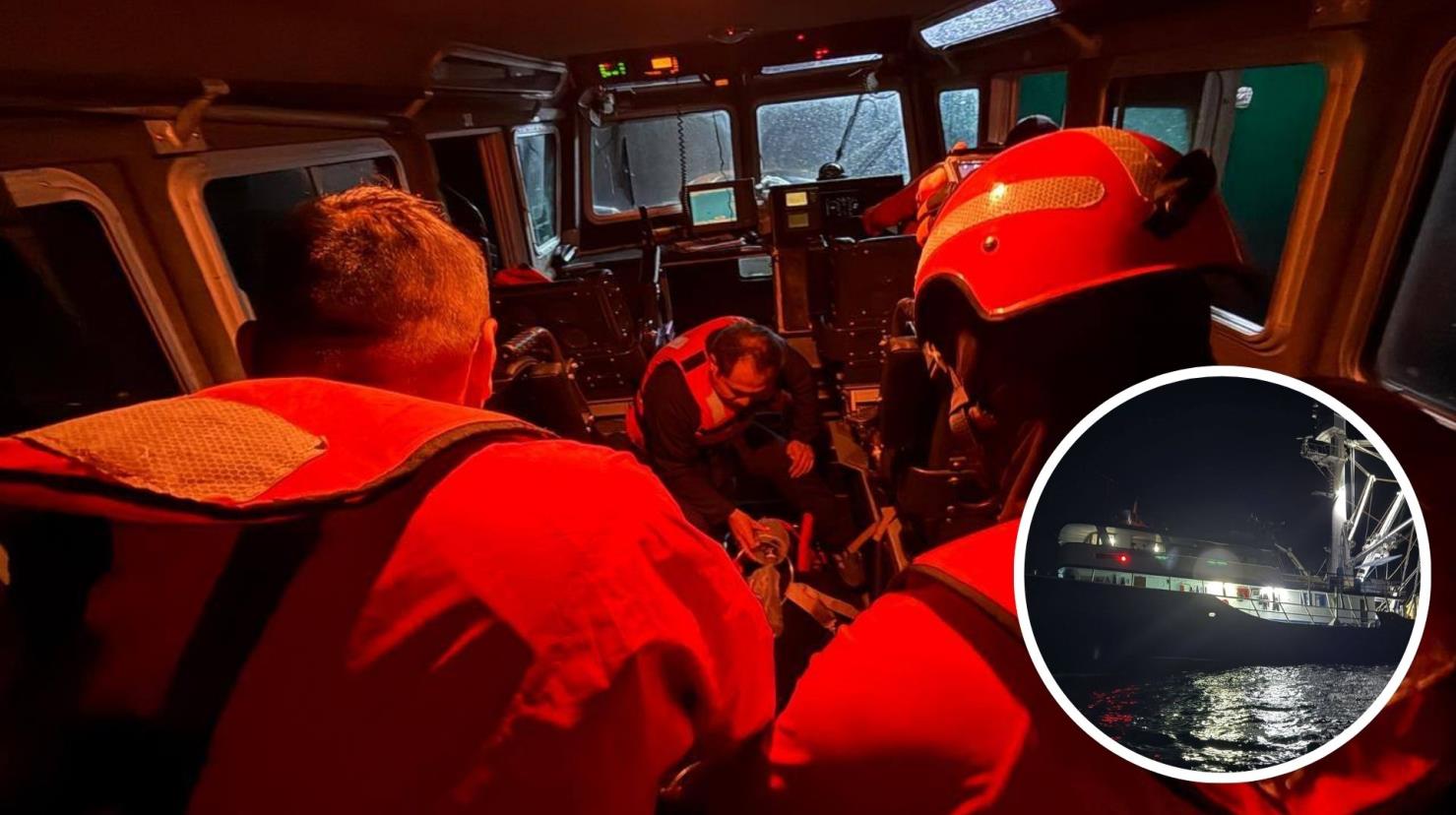 Fueron necesarias maniobras de evacuación médica para rescatar al hombre de un buque atunero a 92.6 kilómetros de la costa. Foto: Reportes Mazatlán