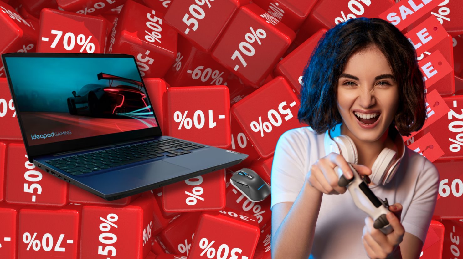 Liverpool tiene este Laptop Gamer Lenovo con más del 30% de descuento. Foto: Canva.