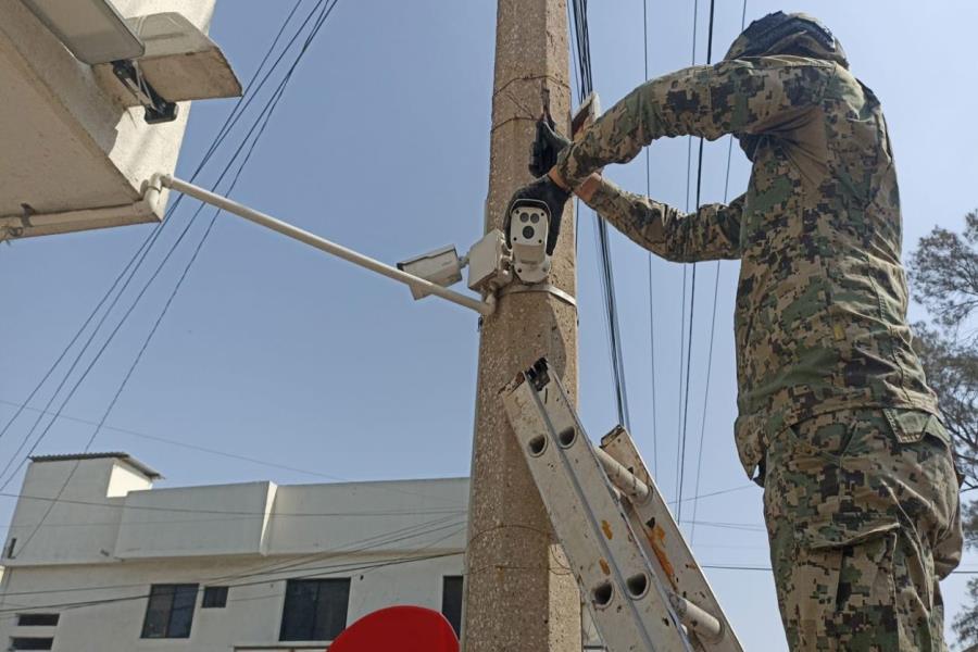 Desmantelan 13 cámaras de videovigilancia ilegales en Tampico en operativo conjunto