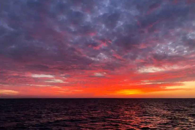 Atardecer en Bahía Almejas. Foto: Expeditions Com.