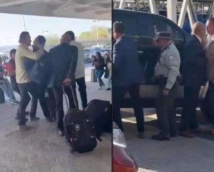 Encontronazo de Javier Corral con el empresario Eduardo Almeida en aeropuerto de Chihuahua