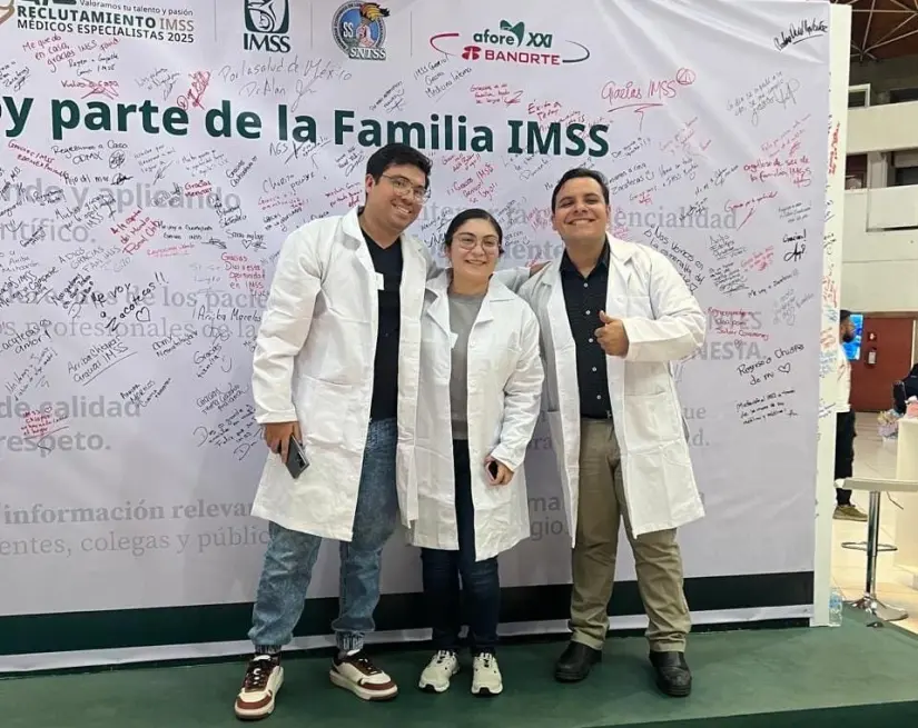 El IMSS Tamaulipas dio a conocer esta semana que 249 médicos especialistas comenzarán labores en la institución. Foto: Redes sociales 