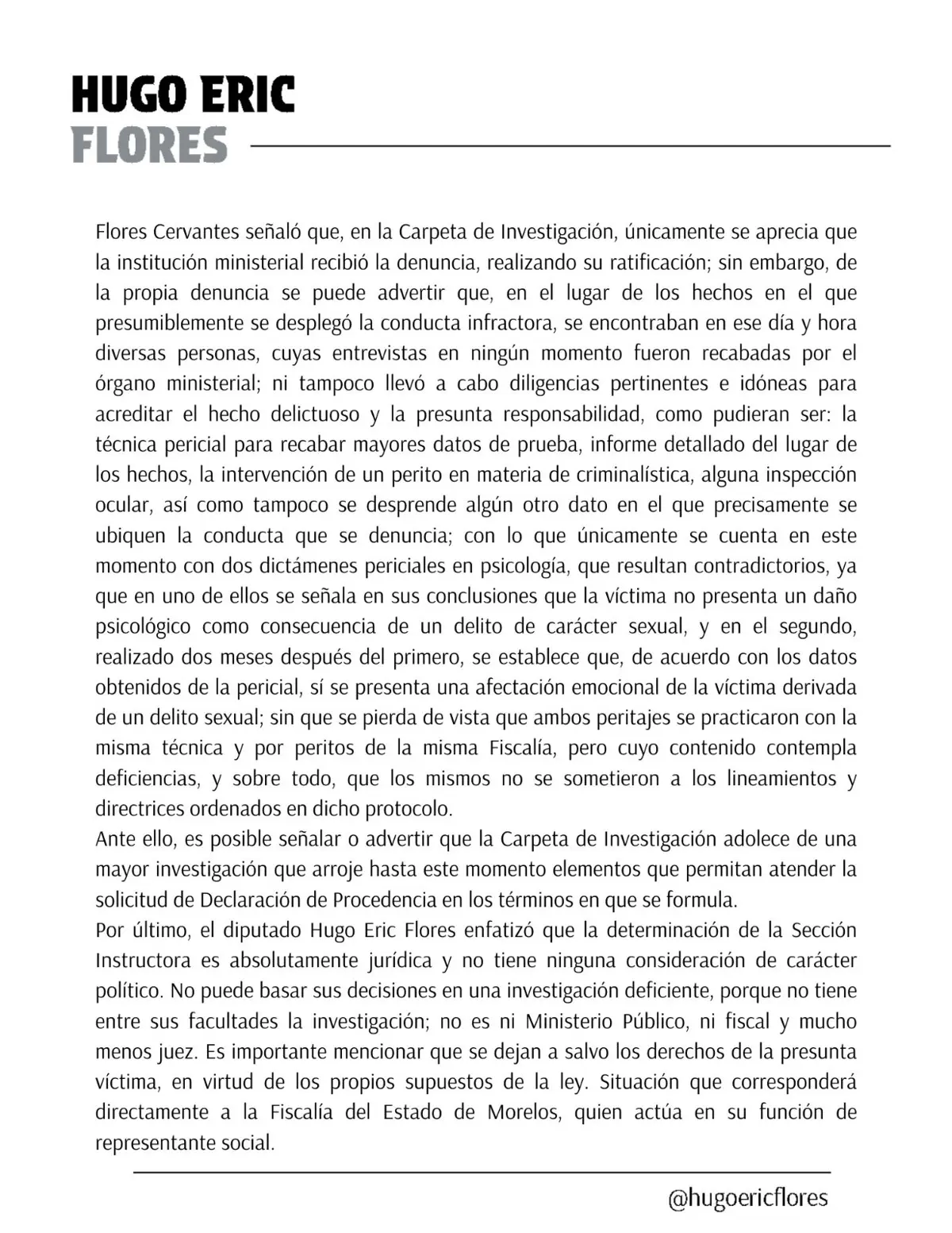 imagen recuadro Foto: Instagram (@hugoericflores)