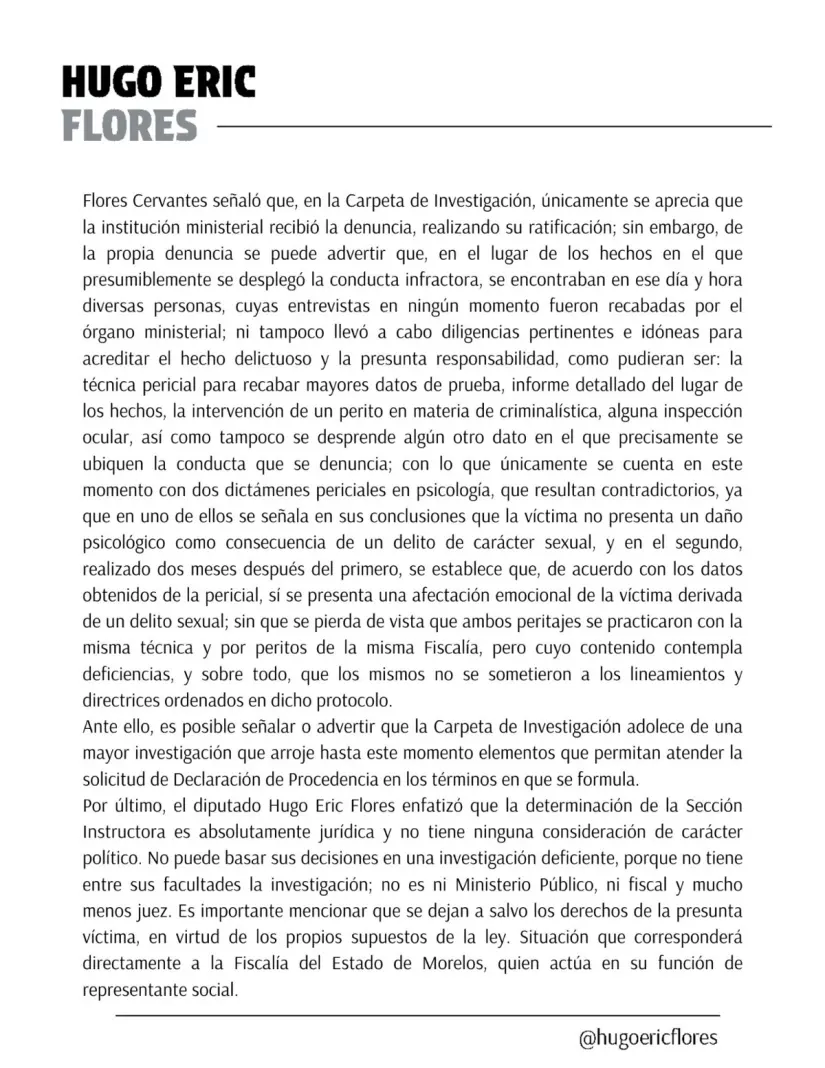Foto: Instagram (@hugoericflores)