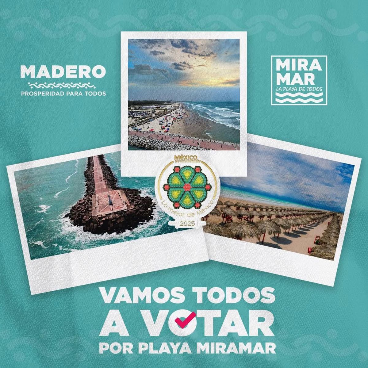 Vamos todos a Votar por Playa Miramar. Foto: Gobierno del Estado