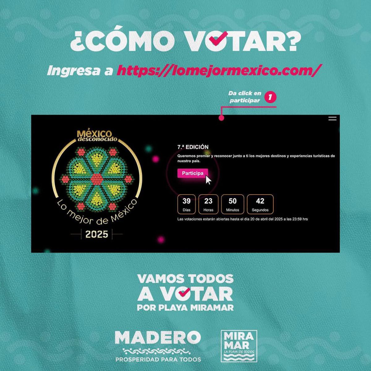 La votación para los premios se realiza a través de la plataforma lomejormexico.com. Foto: Gobierno del Estado