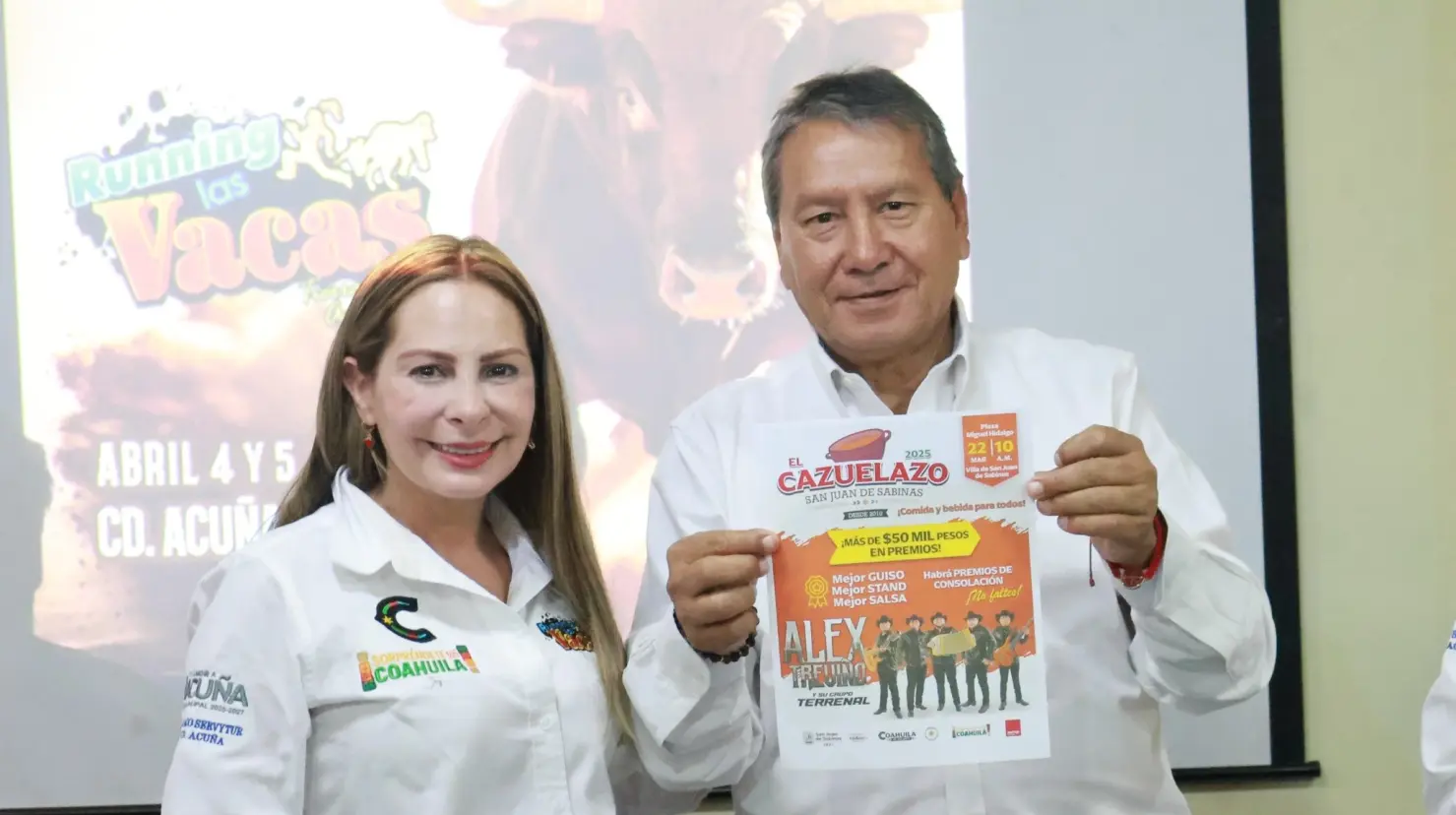 Cristina Amezcua y Oscar Ríos promocionando el Cazuelazo 2025. Foto de Oscar Ríos.