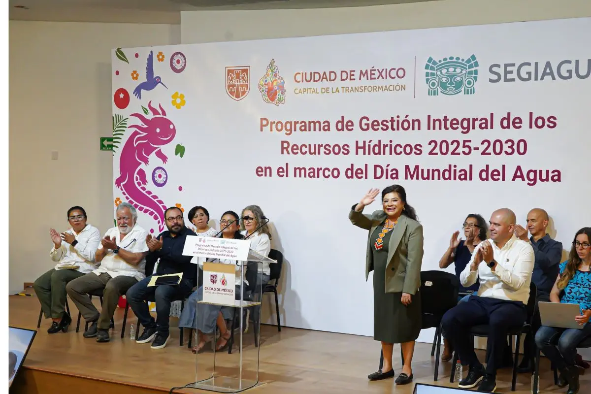 La jefa de Gobierno de CDMX, Clara Brugada presentó el Programa de Gestión Integral de los Recursos Hídricos 2025-2030 I Foto: X (@ClaraBrugadaM)