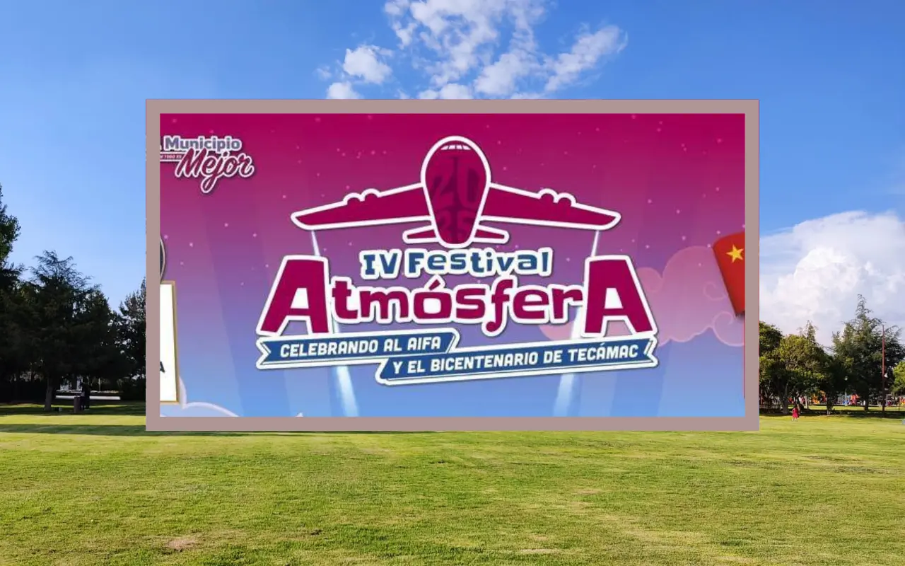 Visita el Deportivo Sierra Hermosa y disfruta de la programación del Festival Atmósfera 2025. Foto: FB/Tecámac tv (Canva)