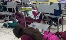 Alumnos de primaria en Culiacán se resguardan durante balacera | VIDEO