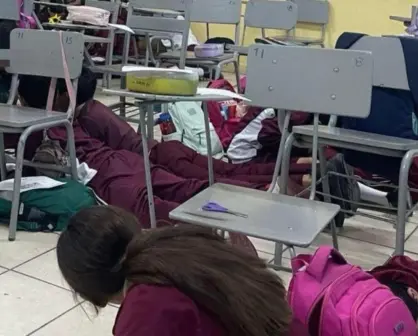 Alumnos de primaria en Culiacán se resguardan durante balacera | VIDEO