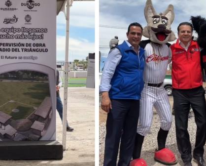 Caliente de Durango presente en la supervisión de obra del nuevo estadio de beisbol