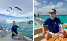 ¡Listo para el concierto! Josi Cuen disfruta las playas de Baja California Sur
