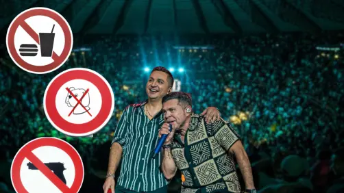Objetos no permitidos en el concierto de José Cuin y Jorge Medina en La Paz