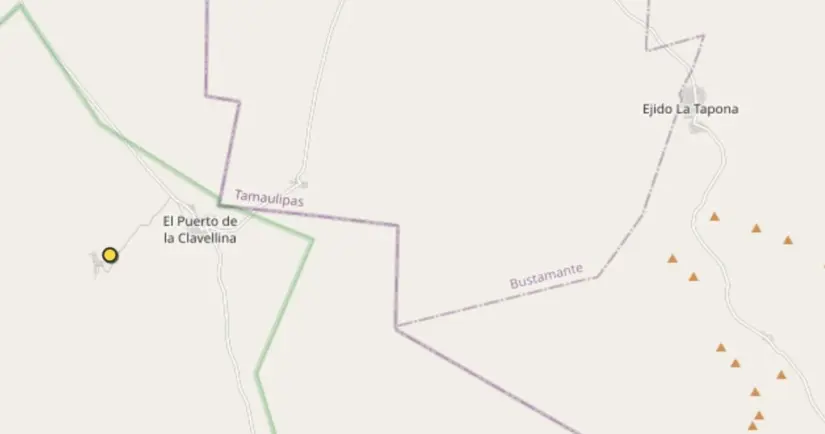 Se trata de la falla geológica “El Corcovado”, la cual fue ubicada en el extremo norte de San Luis Potosí, en los límites con Nuevo León al norte y con Tamaulipas al este. Foto: Google Maps