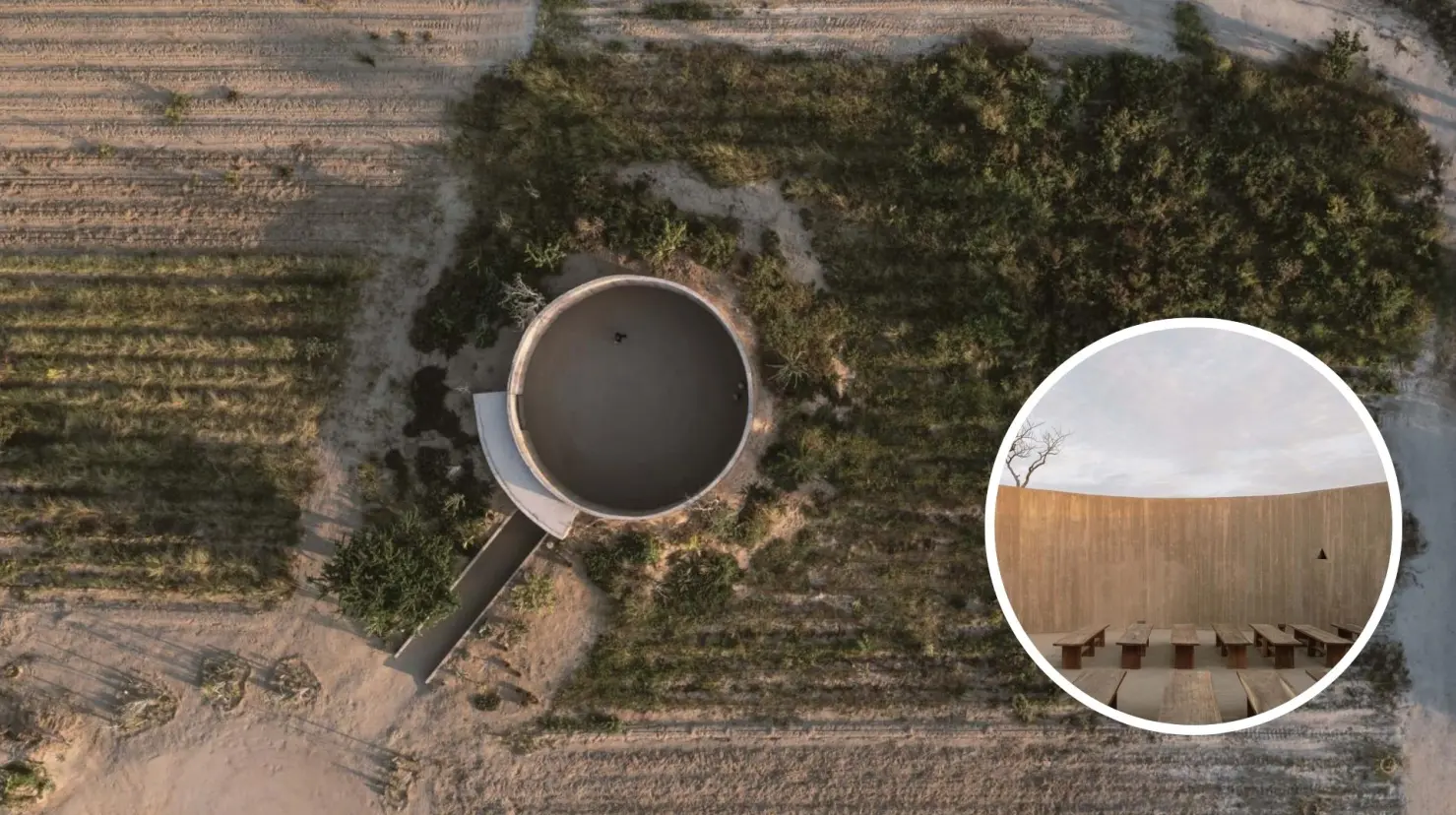 La arquitectura de la nueva capilla en Todos Santos se integra al paisaje natural del pueblo mágico. Foto: Arquitectura Viva