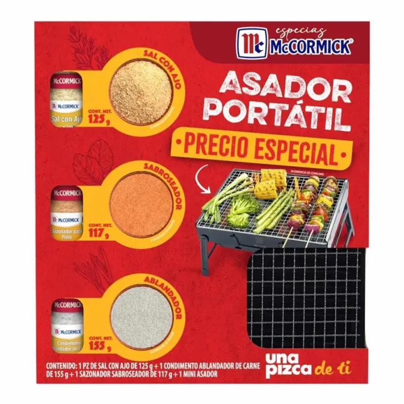 Flyer del asador y sazonadores de McCormick. Foto: Victoria Jiménez. 