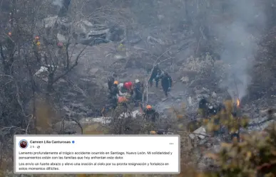 Carmen Lilia Canturosas expresa su solidaridad tras tragedia en Santiago, Nuevo León