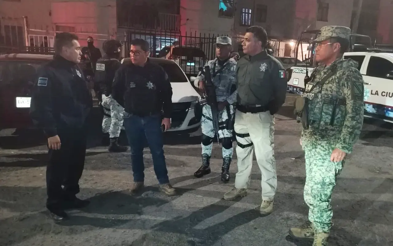 Elementos federales y municipales en Puebla. Foto: X (@SSC_Pue)