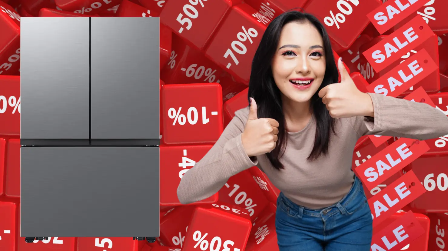 Liverpool tiene este refrigerador Samsung con más del 30% de descuento. Foto: Canva | Liverpool.