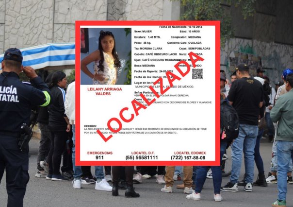 ¡Localizan sana y salva a Leilany Valentina!