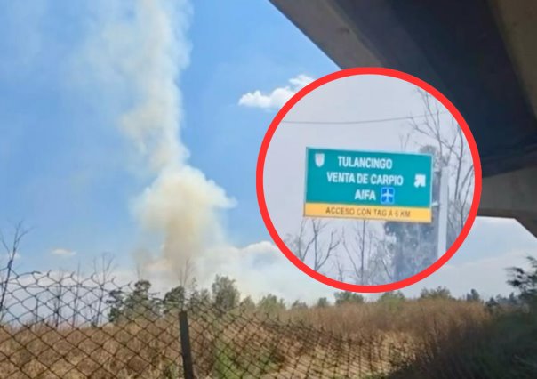 Incendio de pastizales pone en alerta a servicios de emergencia de Nezahualcóyotl y Ecatepec