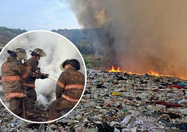 Incendio en vertedero de Chiconautla moviliza a servicios de emergencia en Ecatepec