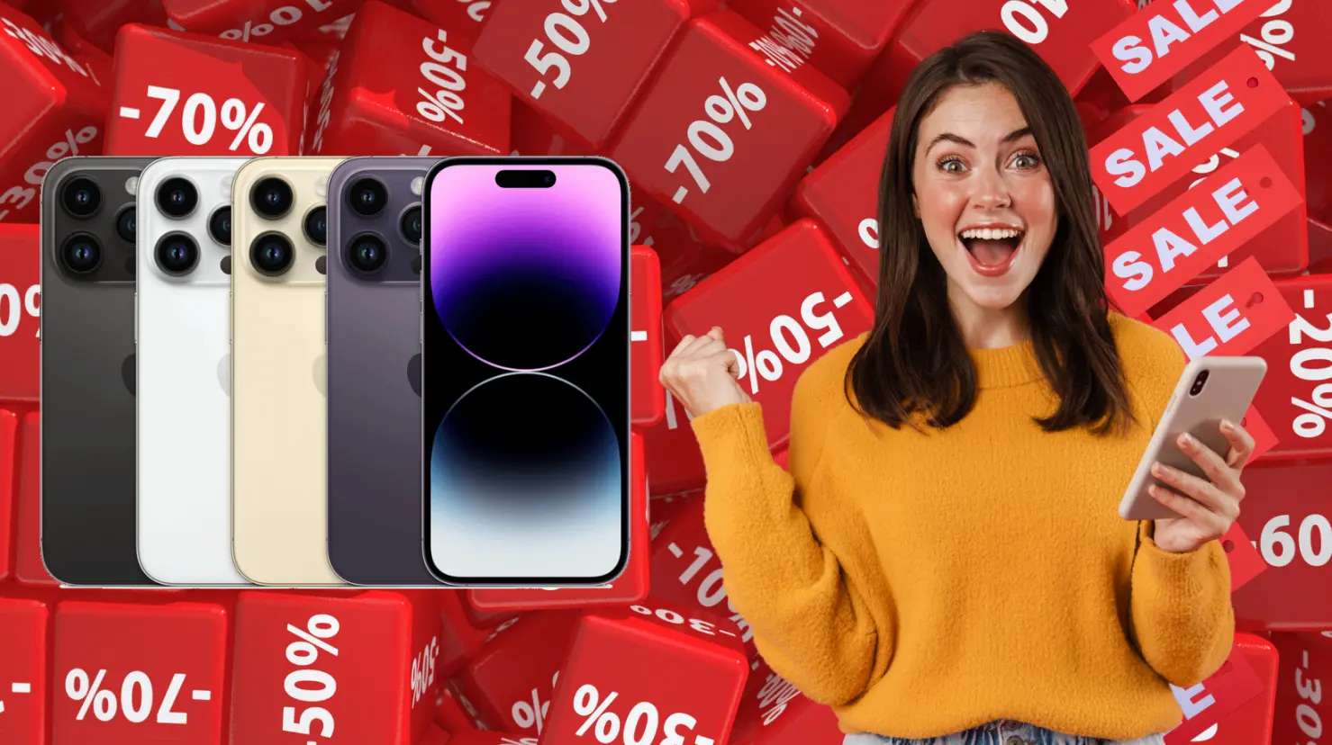 Liverpool tiene este IPhone 14 Pro Max con casi el 50% de descuento. Foto: Canva | Apple.